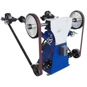 เครื่องขัดสายพานแบบสองสถานี เครื่องเจียรสองหัว เครื่องขัดแบบตั้งโต๊ะ เครื่องขัดผิวโลหะแบบแมนนวล - Product Image 3