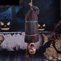 Ourwarm – accessoire de taille réelle hantée, squelette suspendu d'horreur, décorations d'extérieur fantôme animé Halloween Animatronic