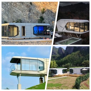 Capsule spatiale préfabriquée, <span class=keywords><strong>maison</strong></span> mobile, pod de glamping, cabane étanche et résistante au vent pour hôtel touristique en station balnéaire - Product Image 6