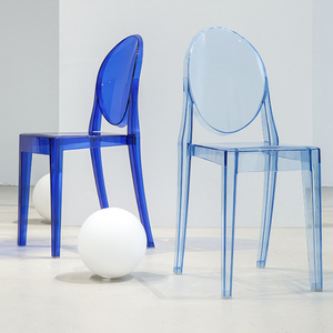 Victoria Gespenstststühle transparente Esszimmerstühle bjflamingo Acryl <span class=keywords><strong>Louis</strong></span> schwarzer Gespenststuhl - Product Image 6