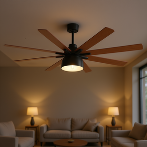 LED <b>Ceiling</b> Fan 52-Inch 8 Dual Color Blades DC Motor <b>Remote</b> <b>Control</b> Modern Design <b>Light</b> 6 Speed 35W 2700K Warm White - Product Image 2