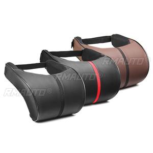 Almohada de cuero PU para asiento de coche, cojín de espuma viscoelástica para el cuello, reposacabezas, accesorios interiores para coche - Product Image 4