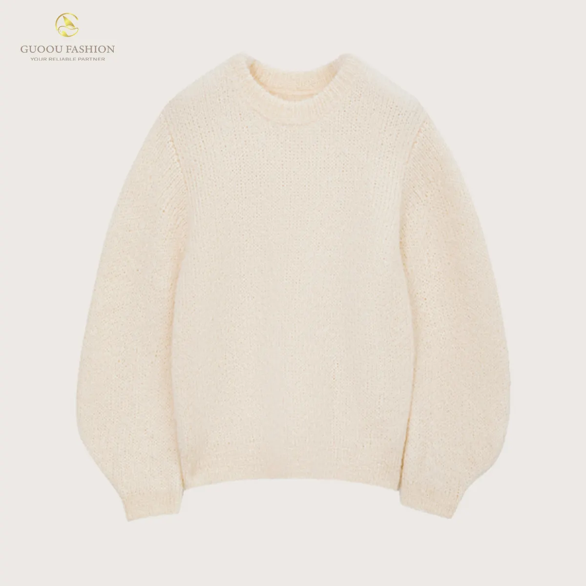 Mohair Collection Fashion Round Neck Loose Unisex Mohair Sweater Casual Knitted Pullover