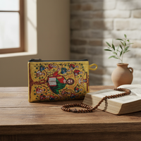 Dompet Tenun & Kantung Rosario Pohon Yesus dan Orang Suci Desain Kristen