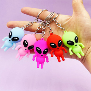 Porte-clés Alien pour Femme, Mignon et Amusant, en Résine, avec Aliens Verts de Dessin Animé, Accessoire Pendentif pour Sac à Dos et Sac à Main, Breloque Spatiale - Product Image 4