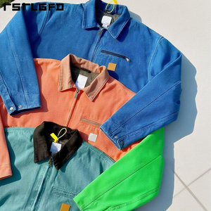 Áo khoác vải bố cổ điển mùa đông dành cho công nhân, sản xuất OEM ODM bán buôn, áo khoác Detroit in kỹ thuật số chất lượng cao tùy chỉnh cho nam - Product Image 4