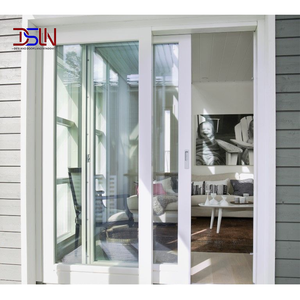 Puerta Corredera de PVC de Alta Calidad con Acabado Moderno, Panel de Doble Vidrio, Vinilo Plástico para Patio, Balcón, Apartamento, Villa - Product Image 1