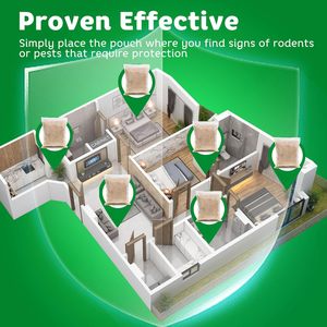 Bolsitas Repelentes de Plagas, Paquete de 10, Aceite de Menta para Ratones, Roedores, Ardillas, Interior/Exterior, Natural, Seguro para Mascotas, Reemplazo de Trampas - Product Image 5