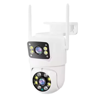 Caméra IP sans fil intelligente 8MP 360° extérieure PTZ à double objectif V380 Pro Vidéo 4K WiFi Surveillance de sécurité domestique CMOS Carte mémoire