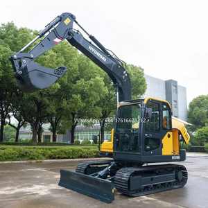 Excavatrice sur chenilles Hyundai HX80 R80 de 8 tonnes fabriquée en Corée avec moteur, pompe et engrenages - Garantie 1 an, prix bas - Product Image 2