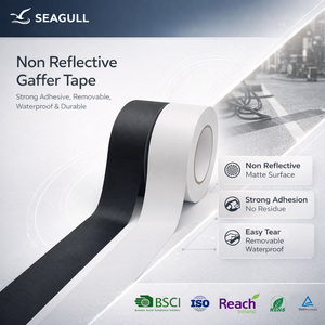 Cinta Adhesiva de Tela Mate de Grado Profesional para Producción Cinematográfica, Instalación de Escenarios Teatrales, Fijación de Cables y Protección de Superficies - Product Image 1
