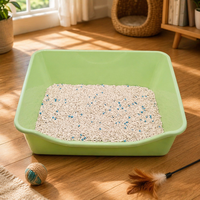 Litière pour chat en tofu et SAP mélangée, durable, biodégradable, écologique, à agglomération rapide, hautement absorbante et à faible teneur en poussière