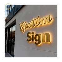 Enseigne lumineuse 3D personnalisée en acrylique et acier inoxydable avec rétroéclairage LED pour publicité et éclairage, logo d'entreprise, montage mural, salon de manucure