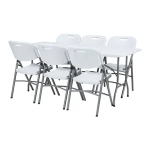 Folding Table and Chair Sets Mini Plastic 6ft Meeting Room Modern Custom Outdoor Outdoor Furniture