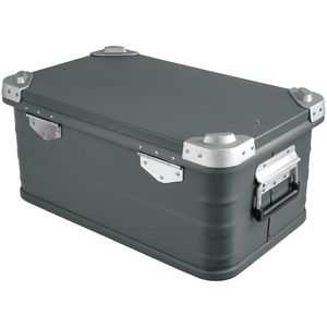 Boîte de rangement tout-terrain en aluminium, robuste, avec couvercle, poignées et loquets pour benne de camion, SUV, <span class=keywords><strong>camping</strong></span>, équipement de <span class=keywords><strong>camping</strong></span> en plein air - Product Image 2