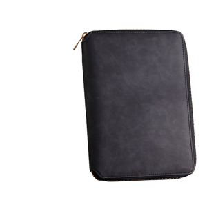 Giá rẻ tùy chỉnh PU da danh mục đầu tư kinh doanh da padfolio thư mục tài liệu tổ chức với dây kéo - Product Image 2