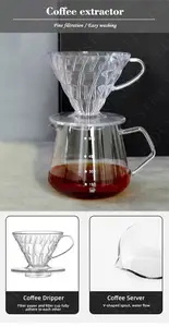 Hoge Kwaliteit Giet Over Koffiezetapparaat Set Theepotten Ketels Glas Druppelaar Koffie Distributie Tool Melk Thee Bekers