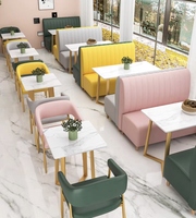 Meubles de salle à manger de luxe modernes, couleur personnalisable, table à manger, chaise, banquette en cuir, canapé de restaurant, café