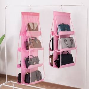 Organizador de Bolsos para Colgar en la Pared, Plegable, Clásico, para Guardar Bolsos Grandes, con 6 Bolsillos, Paquete de 6 - Product Image 1