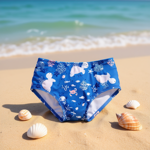 Slip da bagno da donna Buonic con stampa tartaruga blu, taglia 6/12 12/18 18/24 24/30 30/36 - Product Image 2