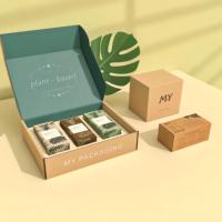 Boîte d'expédition en carton ondulé personnalisée, écologique, en papier kraft, pliable, pour bougies, parfums, soins de la peau, cosmétiques, emballage cadeau