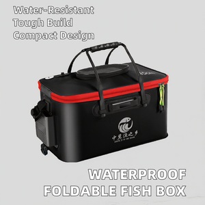 Nouvelle boîte à poissons vivants pliable, imperméable et durable, à une couche, en EVA souple, multifonctionnelle, seau de plage 28L pour la pêche - Product Image 2