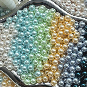 Toptan renkli vurgulamak takı boncuk cam taklit inci - Product Image 2