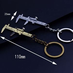 Portable Mini Vernier Caliper <b>Key</b> <b>Ring</b> Alloy Calipers Measurement Gauge Slide Zinc Alloy Car <b>Key</b> Chain Handbag Ornament Ruler - Product Image 2