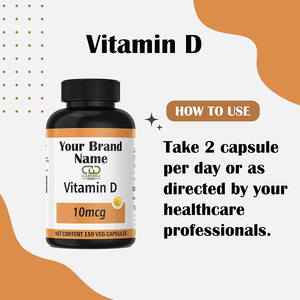 Cápsulas de vitamina D de 10 mcg, suplemento diario para el apoyo inmunológico y la salud ósea, para huesos fuertes, función muscular y bienestar general. - Product Image 5