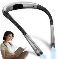 Lámpara de Lectura LED Recargable USB Tipo-C de 1000mAh y 80H de Larga Duración, Portátil, con Cuello Flexible para Colgar, Ideal para Regalo