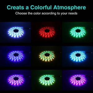 Tira de Luces <span class=keywords><strong>LED</strong></span> 5050 <span class=keywords><strong>Ksipze</strong></span> de 100 pies con Cubierta, Control Remoto <span class=keywords><strong>RGB</strong></span>, Música, para Habitación - Product Image 5