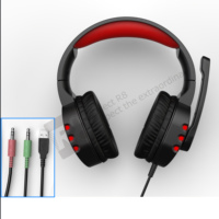 A68 Headset Gaming Berkabel 3.5mm Terbaru dengan Peredam Kebisingan untuk Gamer PC dengan Mikrofon Omnidirectional