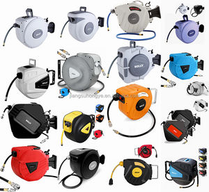 100FT + 6FT pneumatique passe-temps bricolage utiliser des outils extension rétractable automatique à ressort bobine de tuyau d'air 3/8 "ligne de tuyau d'air hybride - Product Image 5