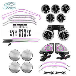 W205 Kit d'amélioration de l'éclairage ambiant 64 couleurs pour Mercedes-Benz Classe C C300 C43 <span class=keywords><strong>C63</strong></span> GLC X253 Garniture d'accessoires d'éclairage <span class=keywords><strong>LED</strong></span> intérieur - Product Image 1