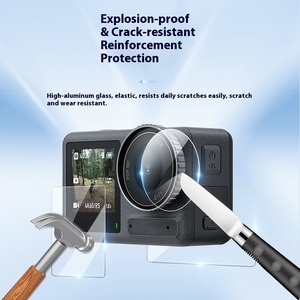 Dajiang Action5Pro Rabbit Cage Película de vidrio templado compatible Pantalla completa HD para cámara de pantalla Action4/<span class=keywords><strong>3</strong></span> - Product Image 2