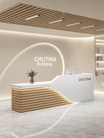 Nouveau bureau de réception multifonctionnel au design minimaliste moderne en bois pour salon de beauté, magasin de vêtements, bar, établissement de formation