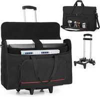 Estuche de Transporte con Ruedas para Monitor de Viaje Personalizado para Monitores de 24-27 Pulgadas con Carro Desmontable, Bolsa Acolchada para Monitor, Televisores y Accesorios
