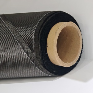 Tela de Fibra de Carbono 3K de 58/60 Pulgadas, Tejido Twill Teñido en Negro, Ligero, 230 g/m², Resistente a la Abrasión, para Tapicería de Automóviles, Uso Industrial y Exterior - Product Image 1