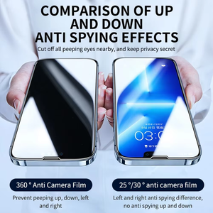 Vetro temperato Anti-spia di <span class=keywords><strong>protezione</strong></span> Privacy di 360 gradi per <span class=keywords><strong>iPhone</strong></span> 16 Pro Max <span class=keywords><strong>protezione</strong></span> dello <span class=keywords><strong>schermo</strong></span> in vetro temperato Anti-sbirciante - Product Image 3