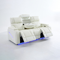 Ensemble de canapés électriques inclinables en cuir moderne 3+2, extensibles, pivotants, pliables, modulaires, avec massage, charge sans fil et haut-parleur Bluetooth