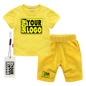 Ensemble de vêtements pour enfants en coton 100% de haute qualité, avec étiquettes imprimées et suspendues gratuites, 180 5.3oz, assorti à la couleur que vous souhaitez - Product Image 3