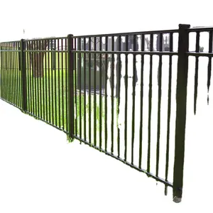 Outdoor Yard Decorative Wrought Iron Fence Railing Panels Metal No Dig Aluminum Fence for Sale