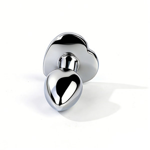 Plug anal en forme de cœur, en acier inoxydable, avec cristal amovible, stimulateur, jouets sexuels pour hommes et femmes - Product Image 5