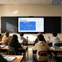 Pizarra Inteligente Capacitiva HRAY de 86 Pulgadas 4K con Android 13, 4G, 32G de Almacenamiento para Enseñanza Diaria en el Aula de Secundaria, Compatible con OEM y ODM