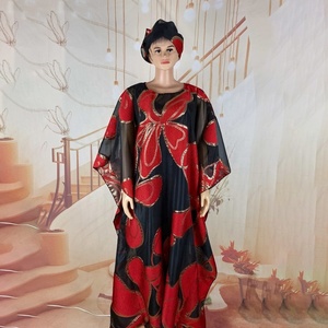 Robe africaine exquise, ensemble deux pièces, vêtements pour femmes africaines avec <span class=keywords><strong>un</strong></span> foulard <span class=keywords><strong>boubou</strong></span> pour femme africaine - Product Image 4
