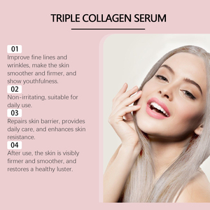 Suero Triple Colágeno Antiarrugas, Nutritivo para Piel Opaca, Complejo de Vitamina E, Ligero, 100 ml, Cuidado Facial y Corporal Coreano - Product Image 2