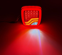 Feu arrière LED étanche 10-30V pour remorque et camion, avec fonctions d'arrêt, de signalisation, de freinage, de direction et de marche arrière, et feu antibrouillard