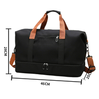 Grand sac de rangement multifonctionnel noir 46x25x28 |   Corbeille pliable robuste en tissu Oxford pour l'organisation de la garde-robe et du salon