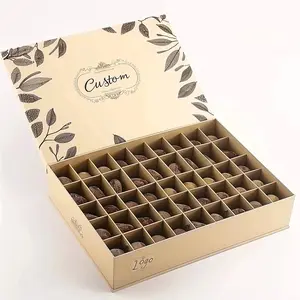 2024 lujo personalizado vacío caramelo boda dulces barra embalaje papel embalaje caja de Chocolate con inserto