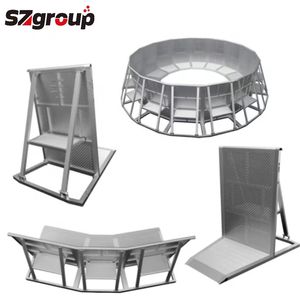 รั้วกั้นอลูมิเนียม Mojo Barricade แบบพกพาและพับได้ สำหรับควบคุมฝูงชนในงานคอนเสิร์ต พร้อมใบรับรอง TUV - Product Image 1